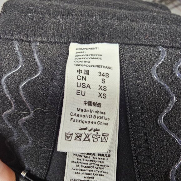 Black Faux Leather Tank Crop Vamp Grunge Punk Goth Pushup 34B - Picture 8 of 10